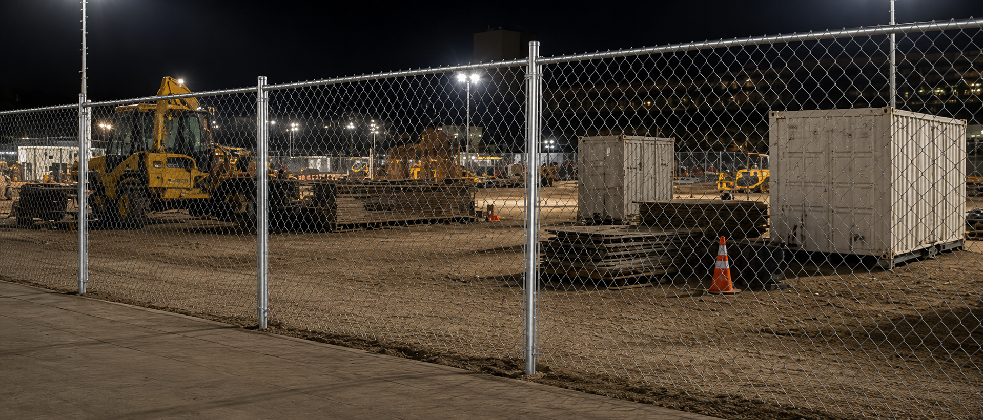 Temporary fencing helping prevent theft